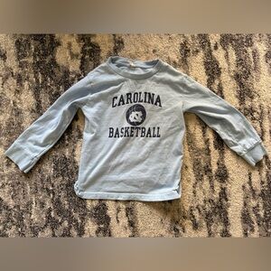Kids Carolina Tarheels Basketball Long Sleeve Shirt Cotton 4T